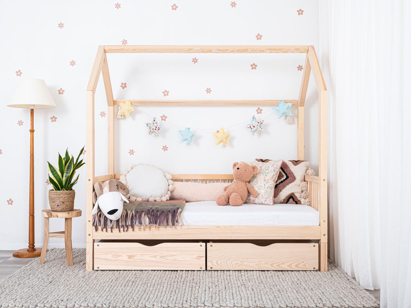 Toddler Bed, Kids bed, House bed Luno-Moon 2-in-1