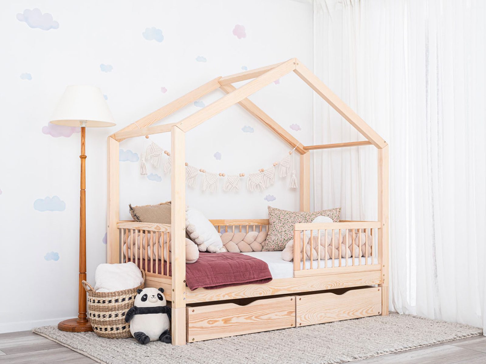 Bodenbett Hausbett Kuu-Moon 2in1