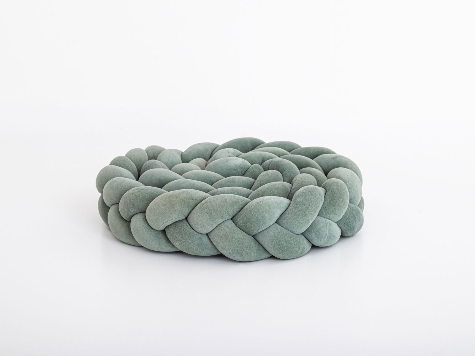 Bettschlange geflochten – einfarbige - sage green