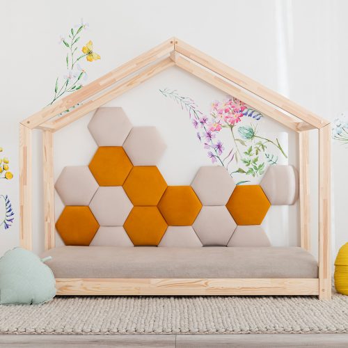 Gepolsterte Wandpaneele Bienenwabe