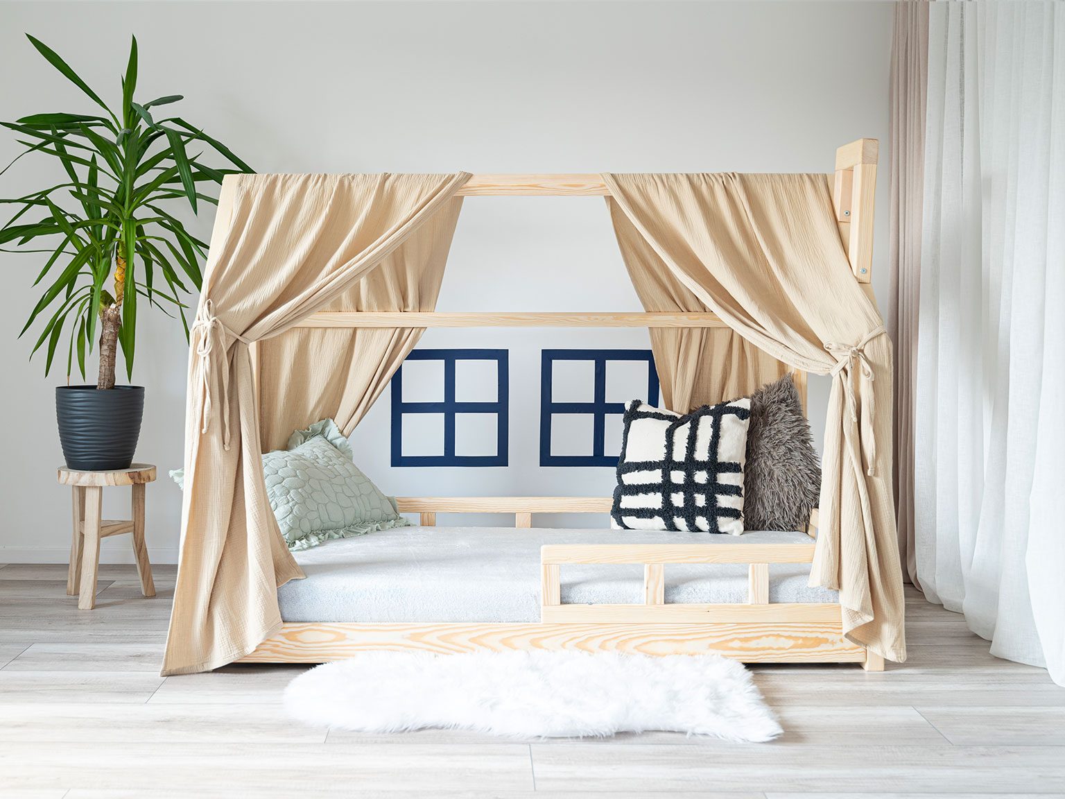 House bed canopy Luna - set of 2