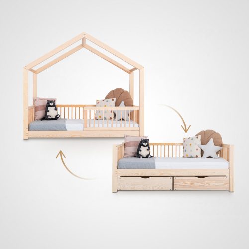 Toddler Bed, Kids bed, House bed Kuu-Moon 2-in-1