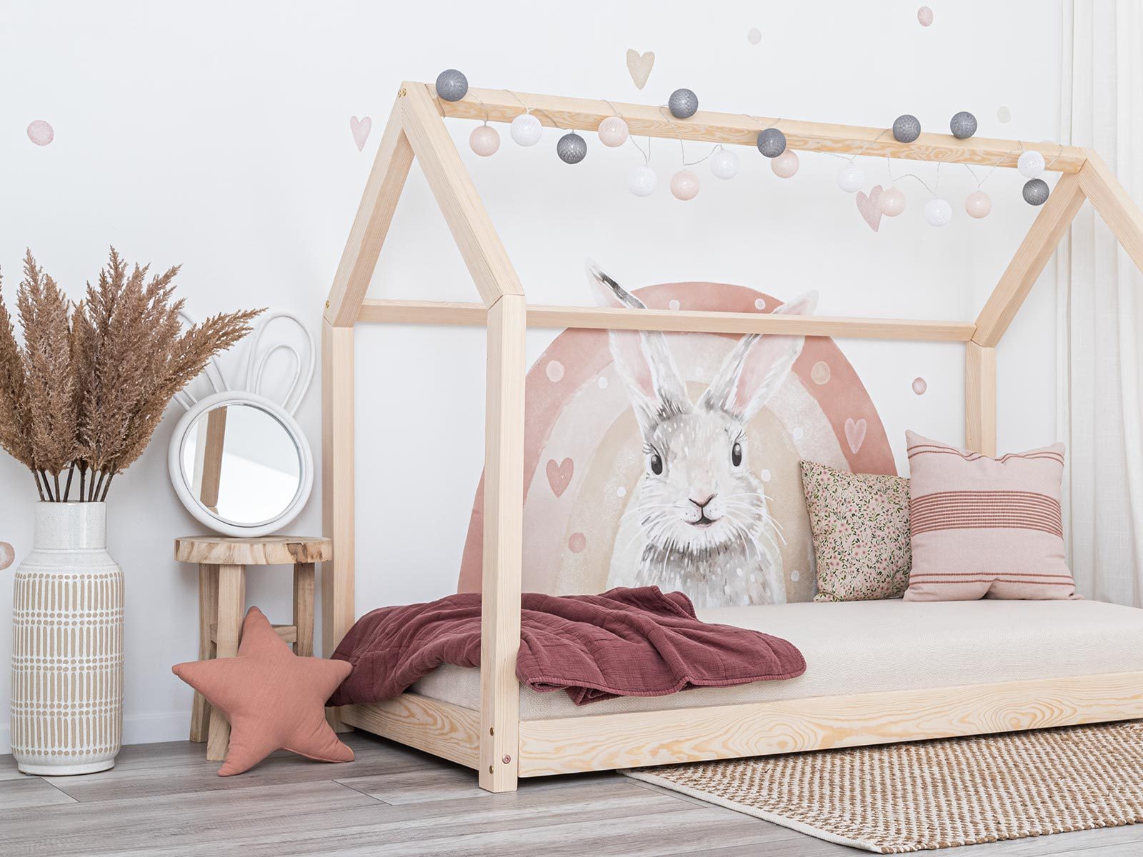 Luna wooden house bed for kids