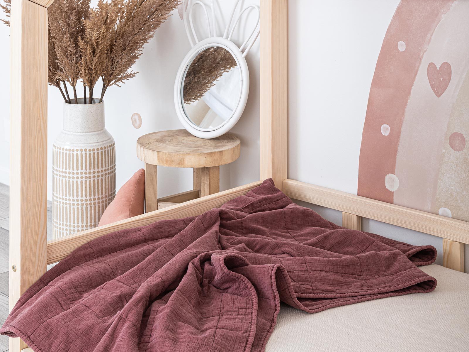 Luna wooden house bed for kids
