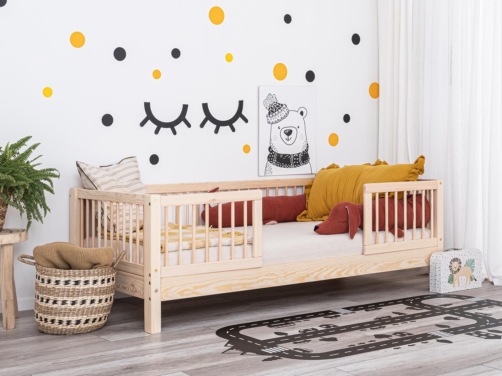In the picture: Toddler Bed, Kids bed Moon, 160x80cm