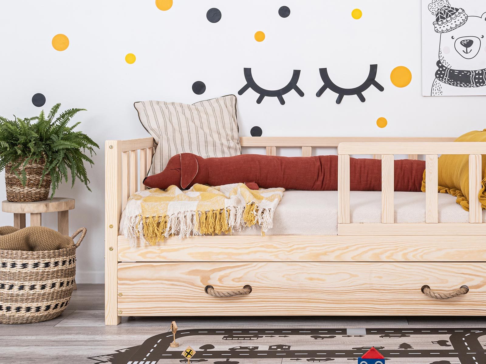 In the picture: Toddler Bed, Kids bed Moon, 160x80cm