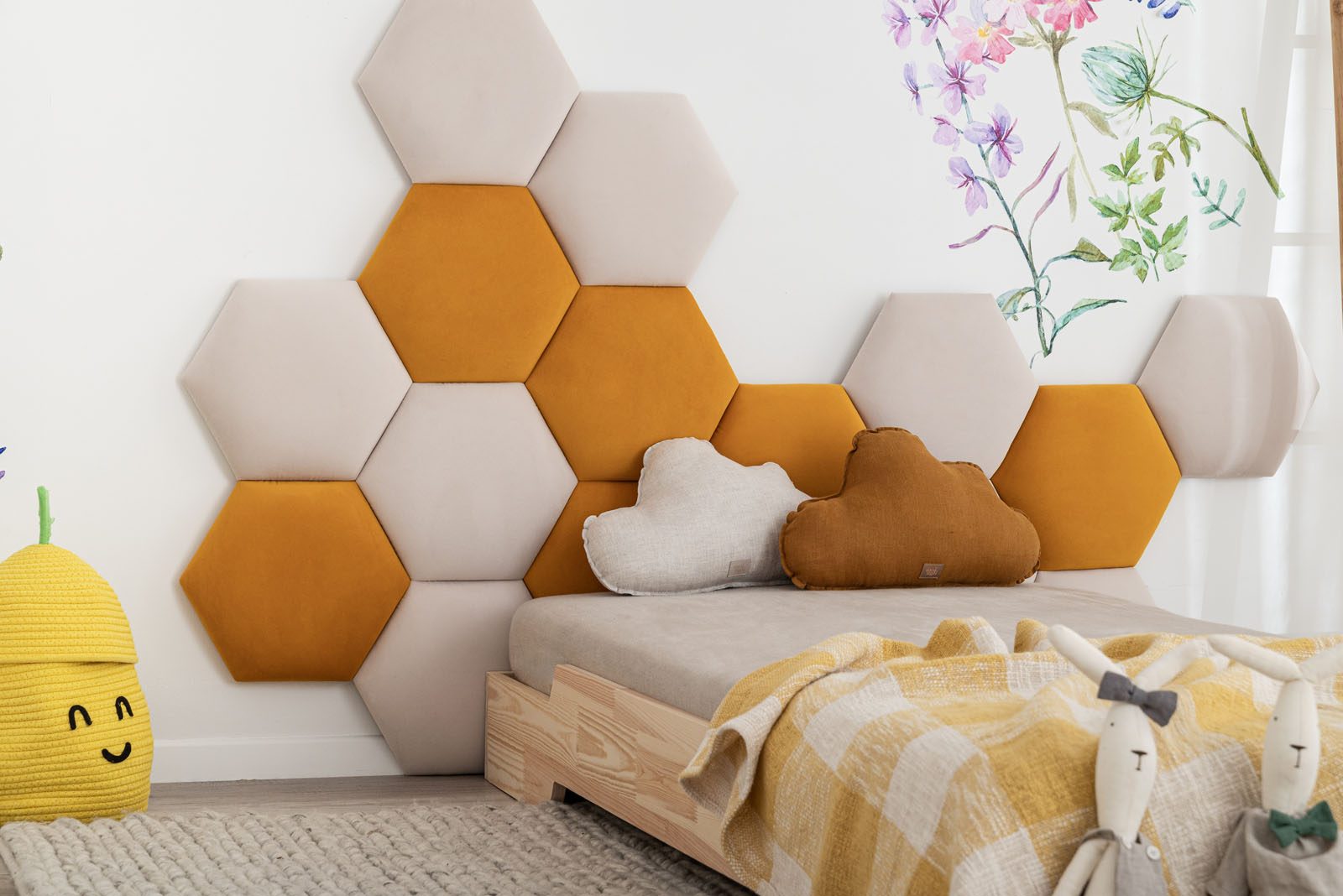 Upholstered wall panels - Honeycomb