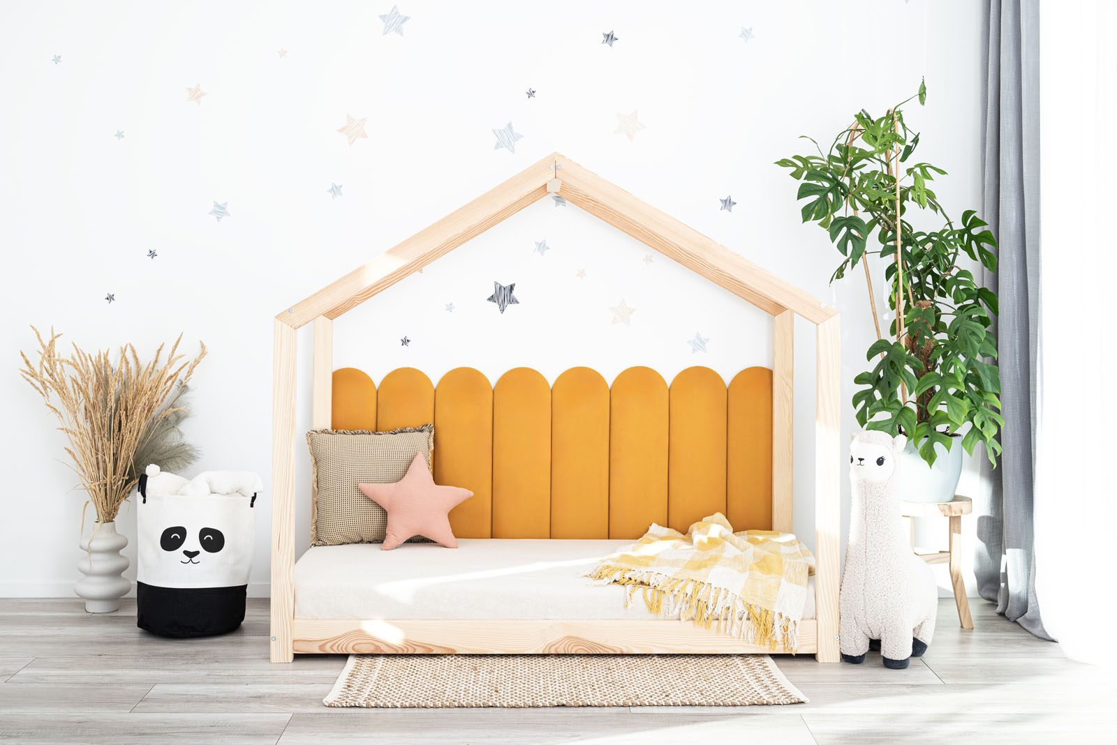 Upholstered wall panels - Ladyfingers - Sunny yellow 48