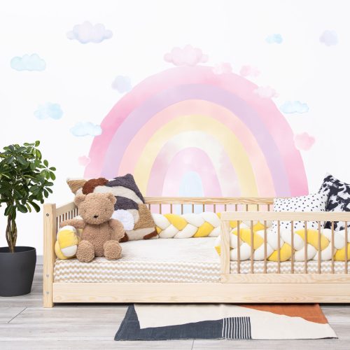 Wandsticker Regenbogen und Wolken