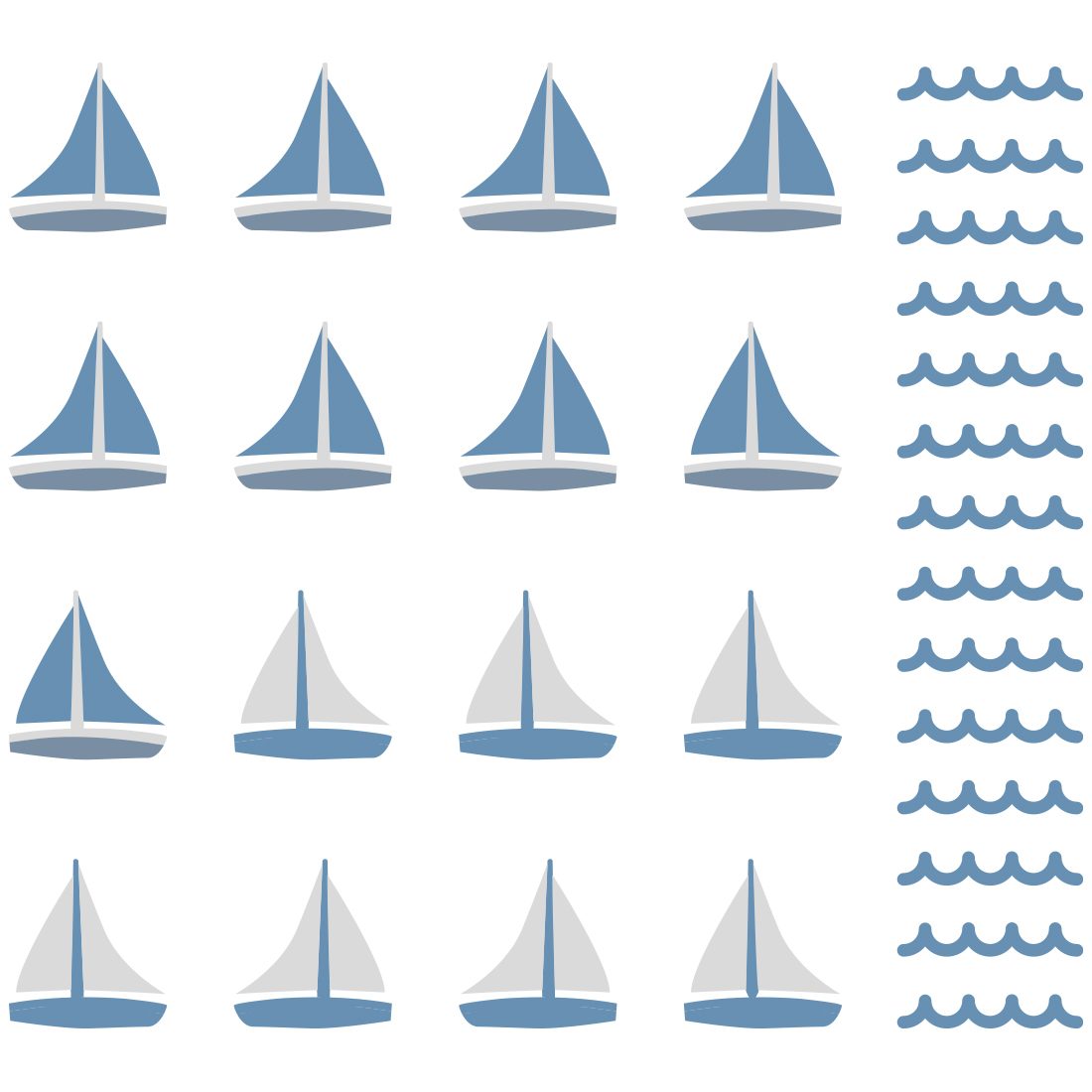 Wandaufkleber Segelboote