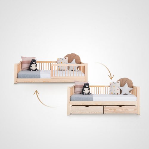 Toddler Bed, Kids bed - Moon 2-in-1